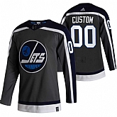 Winnipeg Jets Customized Black Adidas 2020-21 Alternate Player Stitched Jersey